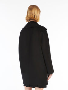 MaxMara Kent Black Wool Pea Coat