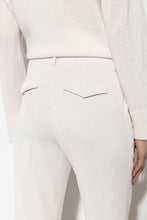 Load image into Gallery viewer, LUISA CERANO Straight Corduroy Trousers in Eggshell
