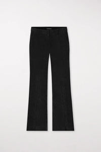 LUISA CERANO Straight Corduroy Trousers in Black