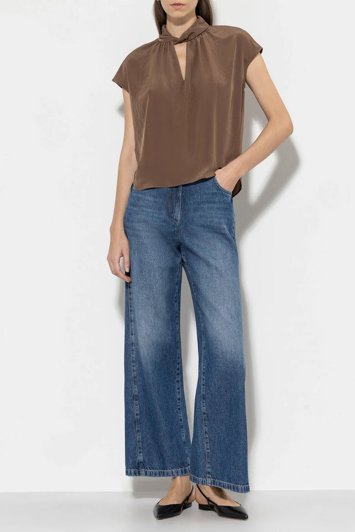 LUISA CERANO Trousers in Blue Denim