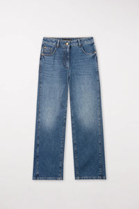 LUISA CERANO Trousers in Blue Denim