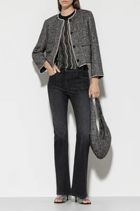 Luisa Cerano Skinny Bootleg Denim in Black Denim