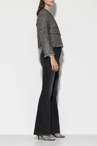 Luisa Cerano Skinny Bootleg Denim in Black Denim