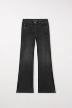 Load image into Gallery viewer, Luisa Cerano Skinny Bootleg Denim in Black Denim
