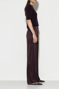 LUISA CERANO Satin Wide Leg Pants