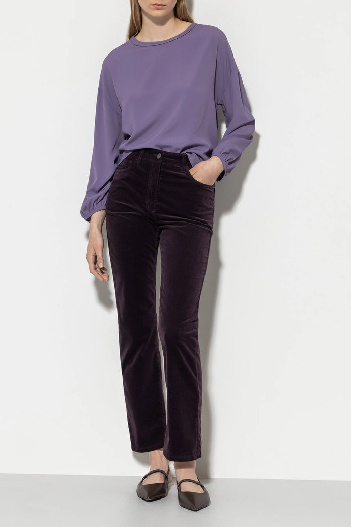 LUISA CERANO Velvet Baby Flare Pants