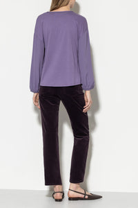 LUISA CERANO Velvet Baby Flare Pants