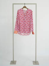 Load image into Gallery viewer, Herzen&#39;s Pink Multicolour Chain Print Blouse in Pink
