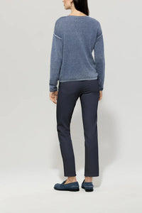 Luisa Cerano Twill color denim in Navy