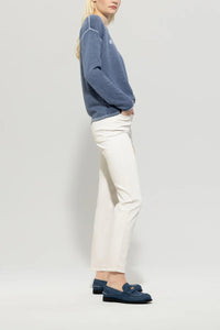 Luisa Cerano Twill color denim in Light Cream