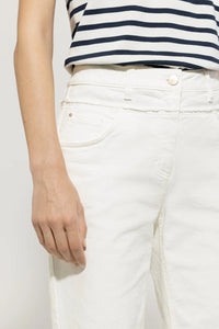 Luisa Cerano Authentic straight denim in Off White