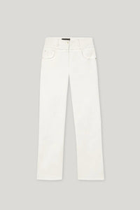 Luisa Cerano Authentic straight denim in Off White