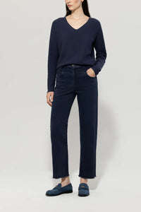 Luisa Cerano Authentic straight denim in Navy Blue