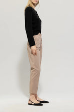 Load image into Gallery viewer, Luisa Cerano High-Stretch Tapered Demin Trousers in Mushroom
