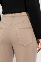 Load image into Gallery viewer, Luisa Cerano High-Stretch Tapered Demin Trousers in Mushroom
