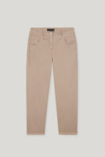 Load image into Gallery viewer, Luisa Cerano High-Stretch Tapered Demin Trousers in Mushroom
