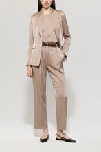 Load image into Gallery viewer, Luisa Cerano Satin Tapered Pants in Mushroom
