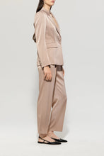 Load image into Gallery viewer, Luisa Cerano Satin Tapered Pants in Mushroom
