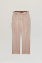 Load image into Gallery viewer, Luisa Cerano Satin Tapered Pants in Mushroom
