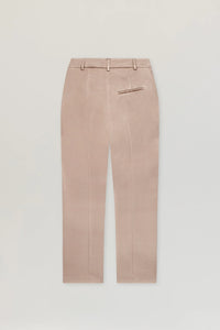 Luisa Cerano Satin Tapered Pants in Mushroom