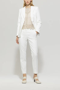 Luisa Cerano Gabardine Stretch Pants in White