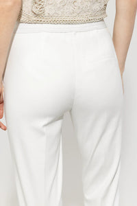 Luisa Cerano Gabardine Stretch Pants in White