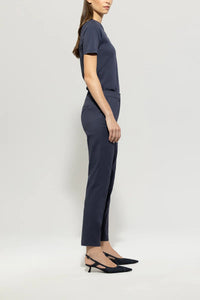 Luisa Cerano Gabardine stretch pants in Navy Blue