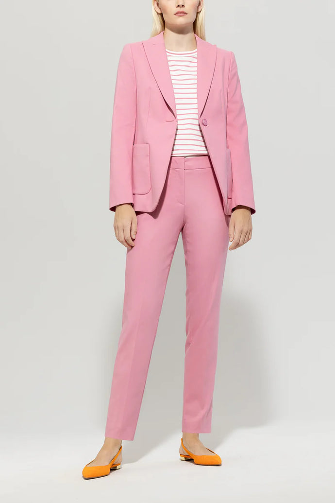 Luisa Cerano Gabardine Stretch Pants in Pink