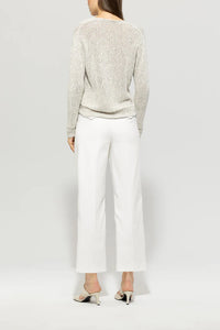 Luisa Cerano Gabardine Stretch Culotte in White