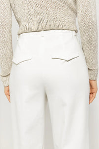 Luisa Cerano Gabardine Stretch Culotte in White