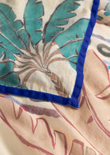 Load image into Gallery viewer, Codello Palm Tree Printed Scarf in Blue
