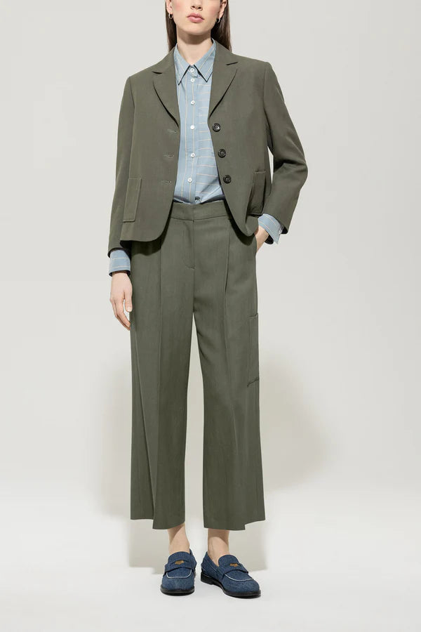 Luisa Cerano Tapered with Panama Binding in Khaki