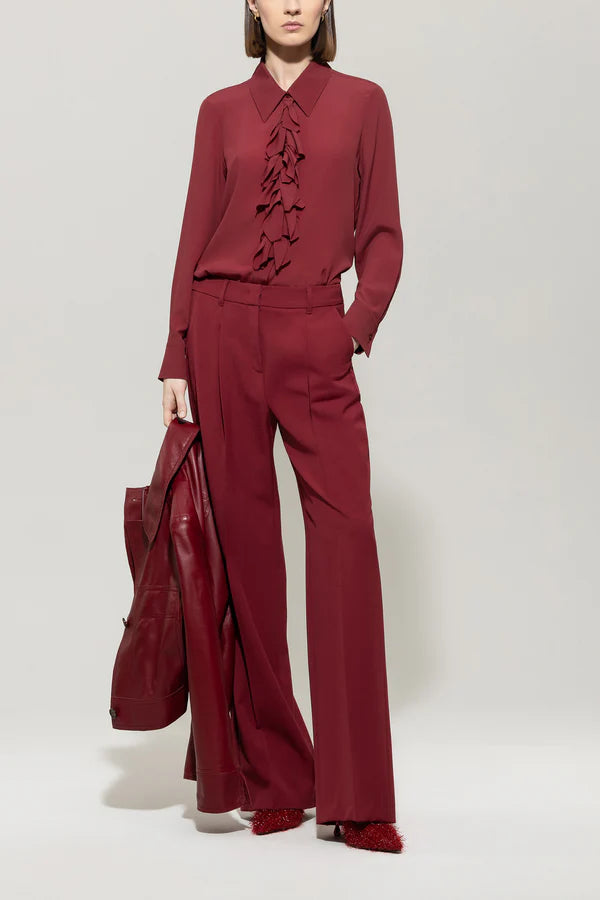 Luisa Cerano Wide-Leg Pants with Pleats