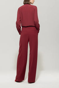 Luisa Cerano Wide-Leg Pants with Pleats