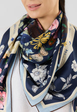 Load image into Gallery viewer, Codello Silk Scarf with Universe and Floral
