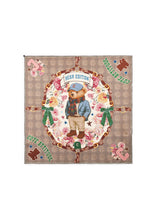Load image into Gallery viewer, Codello Silk Shawl with Teddy Bear Motif
