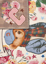 Load image into Gallery viewer, Codello Silk Shawl with Teddy Bear Motif
