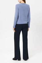 Load image into Gallery viewer, Luisa Cerano Gabardine Flared Pants in Navy
