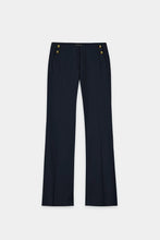 Load image into Gallery viewer, Luisa Cerano Gabardine Flared Pants in Navy
