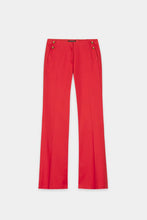 Load image into Gallery viewer, Luisa Cerano Gabardine Flared Pants in Cherry Red
