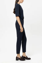 Load image into Gallery viewer, Luisa Cerano Gabardine Slim-Tailored Pants in Navy Blue
