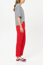 Load image into Gallery viewer, Luisa Cerano Gabardine Slim-Tailored Pants in Cherry Red

