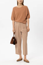 Load image into Gallery viewer, Luisa Cerano Tapered-Pants with Pleats in Nude
