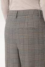 Load image into Gallery viewer, Luisa Cerano Plaid Tapered Pants in Heather Grey
