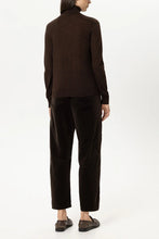 Load image into Gallery viewer, Luisa Cerano Barrel-Leg Velvet Jeans in Truffle
