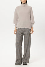 Load image into Gallery viewer, Luisa Cerano Checked Wide-Leg Pants in Heather Grey
