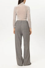 Load image into Gallery viewer, Luisa Cerano Checked Wide-Leg Pants in Heather Grey

