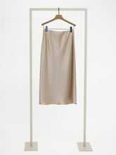 Load image into Gallery viewer, Herzen Satin Skirt in Taupe
