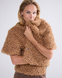 Summum Caramel Faux Fur Jacket