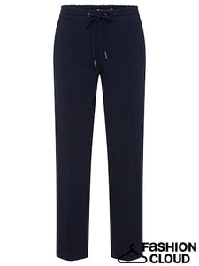 Olsen Casual Cropped Trousers in Ink Blue